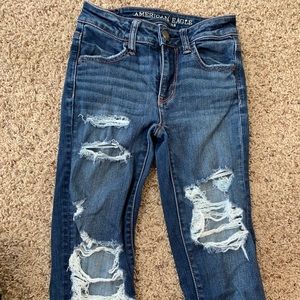 American eagle size 00 ripped jeans